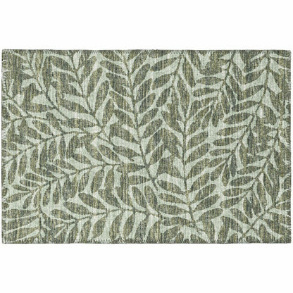Sedona Leaf Patterned Polyester Area Rug | Plow & Hearth