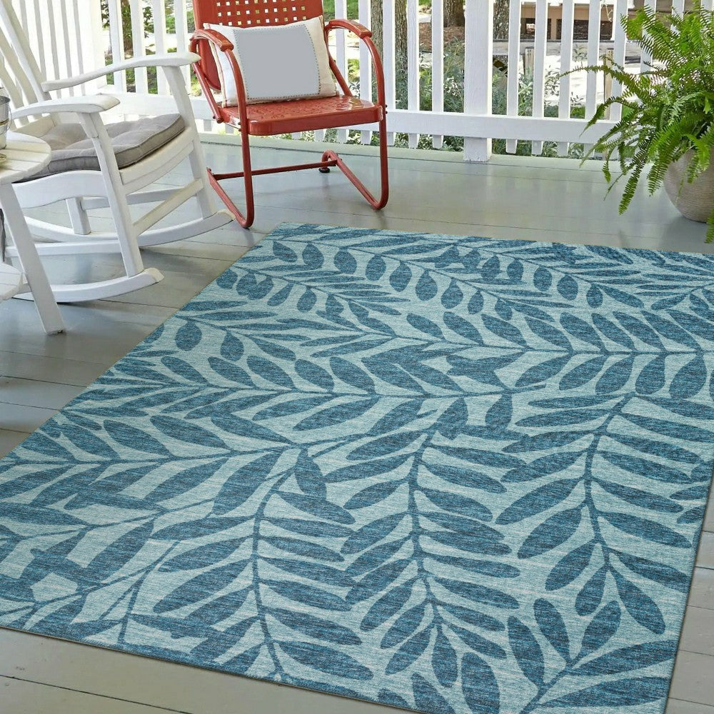 Sedona Leaf Patterned Polyester Area Rug | Plow & Hearth