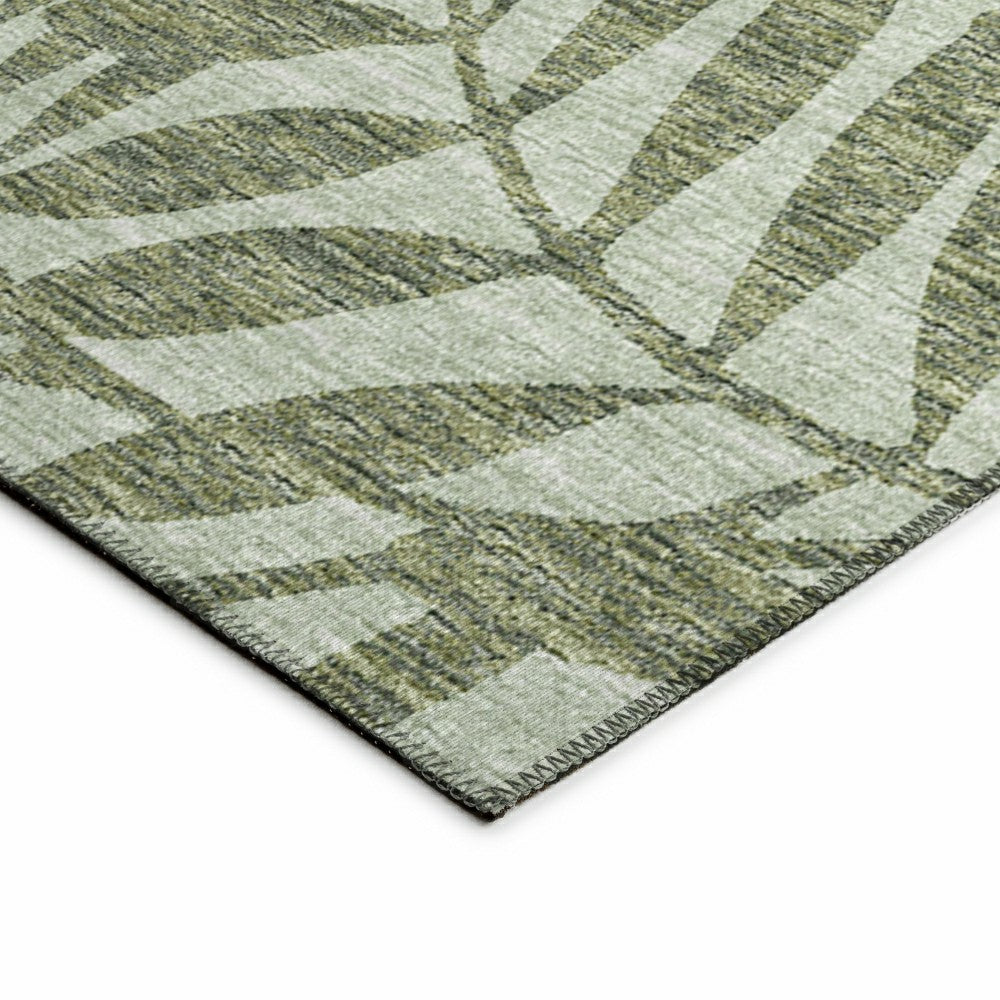 Sedona Leaf Patterned Polyester Area Rug | Plow & Hearth