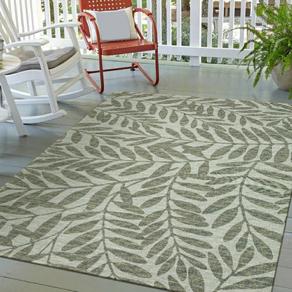 Sedona Leaf Patterned Polyester Area Rug | Plow & Hearth