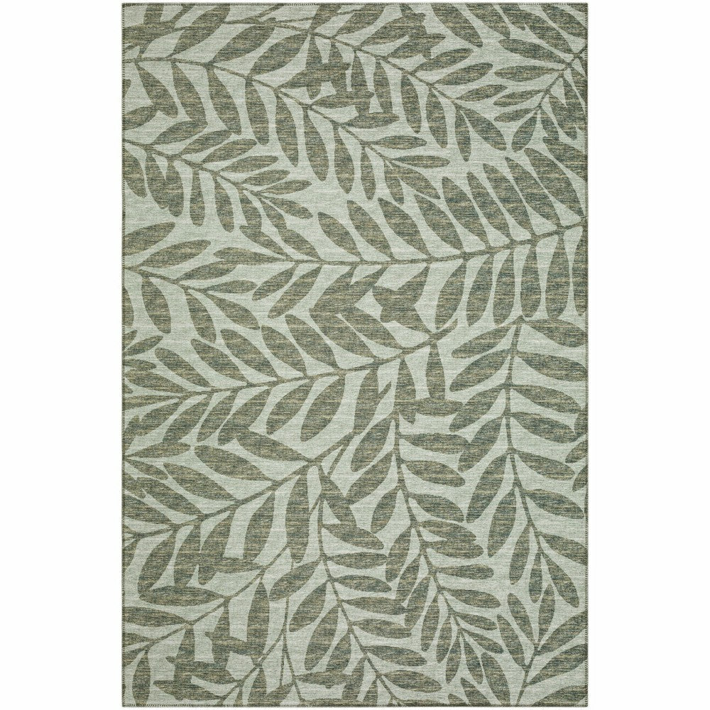 Sedona Leaf Patterned Polyester Area Rug | Plow & Hearth