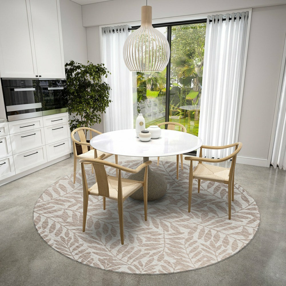 Sedona Leaf Patterned Polyester Area Rug | Plow & Hearth
