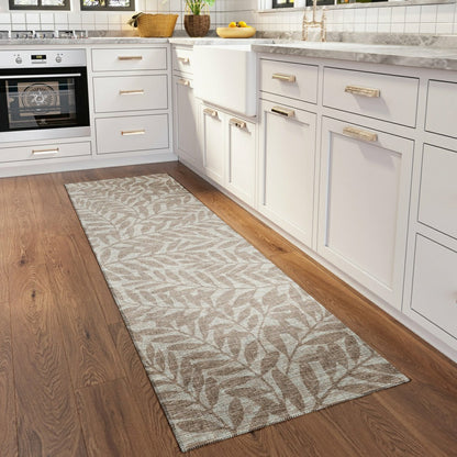 Sedona Leaf Patterned Polyester Area Rug | Plow & Hearth