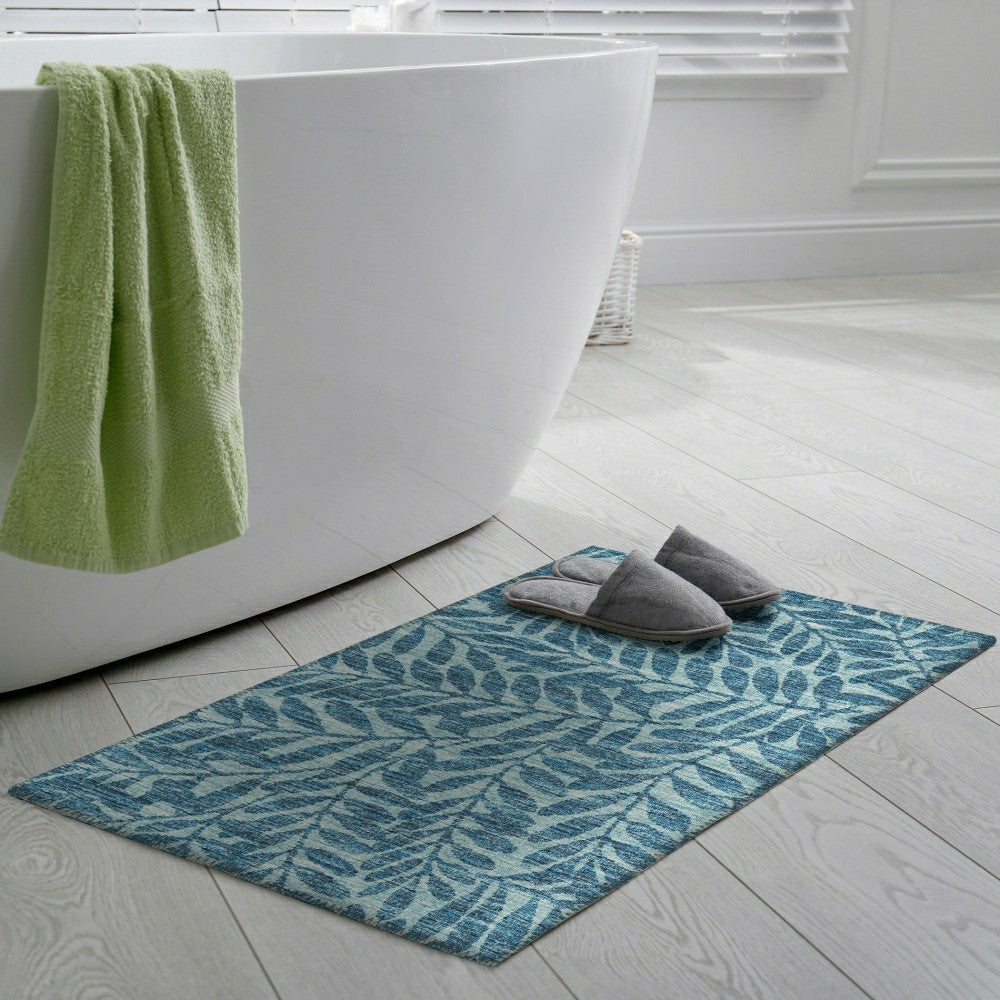 Sedona Leaf Patterned Polyester Area Rug | Plow & Hearth