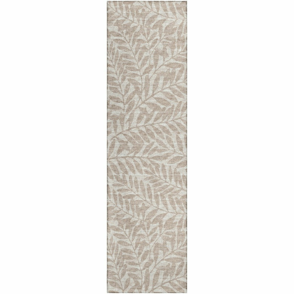 Sedona Leaf Patterned Polyester Area Rug | Plow & Hearth