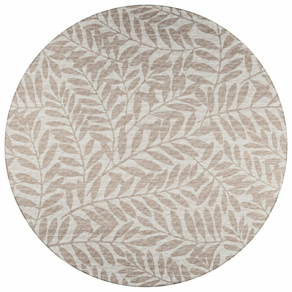 Sedona Leaf Patterned Polyester Area Rug | Plow & Hearth