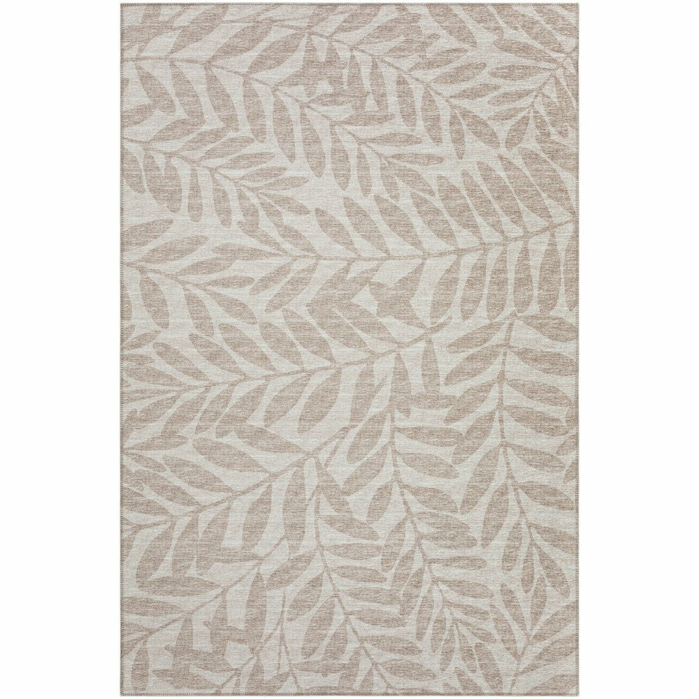Sedona Leaf Patterned Polyester Area Rug | Plow & Hearth