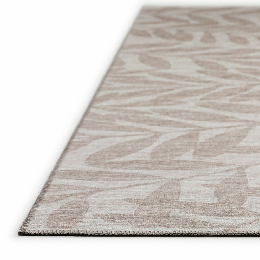 Sedona Leaf Patterned Polyester Area Rug | Plow & Hearth