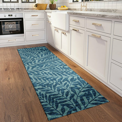 Sedona Leaf Patterned Polyester Area Rug | Plow & Hearth