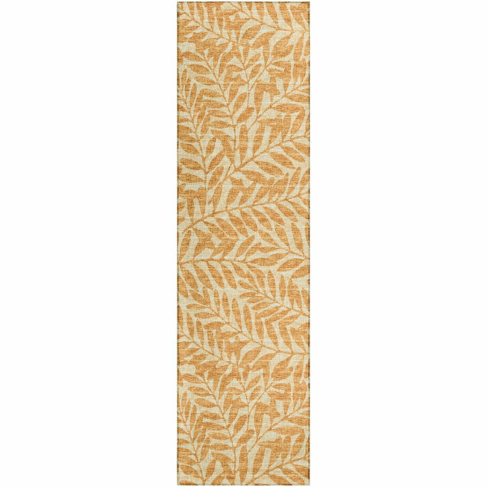 Sedona Leaf Patterned Polyester Area Rug | Plow & Hearth