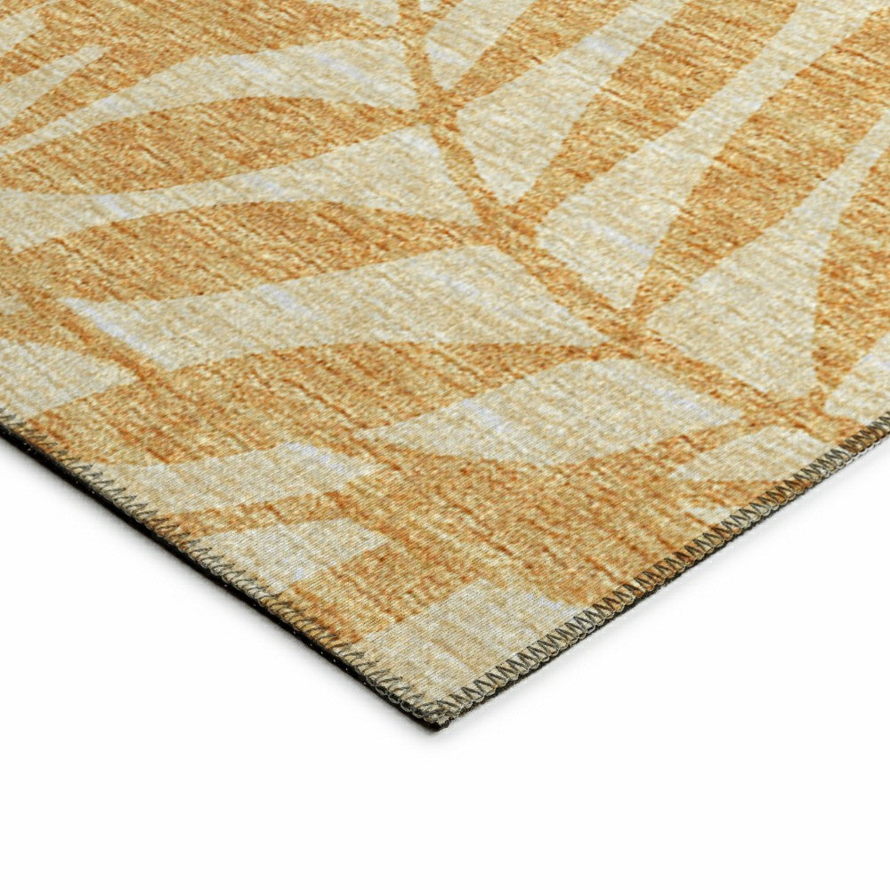 Sedona Leaf Patterned Polyester Area Rug | Plow & Hearth