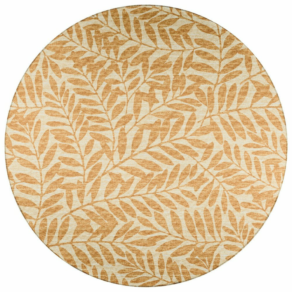 Sedona Leaf Patterned Polyester Area Rug | Plow & Hearth