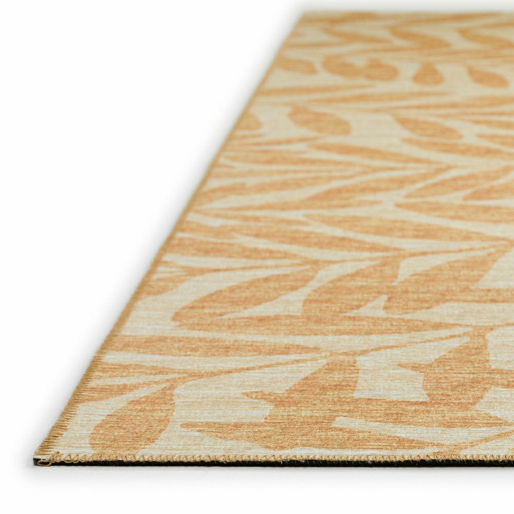 Sedona Leaf Patterned Polyester Area Rug | Plow & Hearth