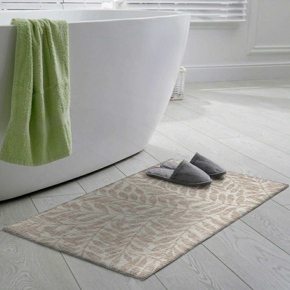 Sedona Leaf Patterned Polyester Area Rug | Plow & Hearth