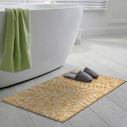 Sedona Leaf Patterned Polyester Area Rug | Plow & Hearth