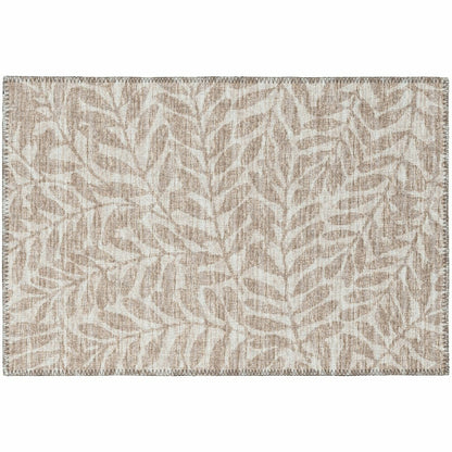 Sedona Leaf Patterned Polyester Area Rug | Plow & Hearth