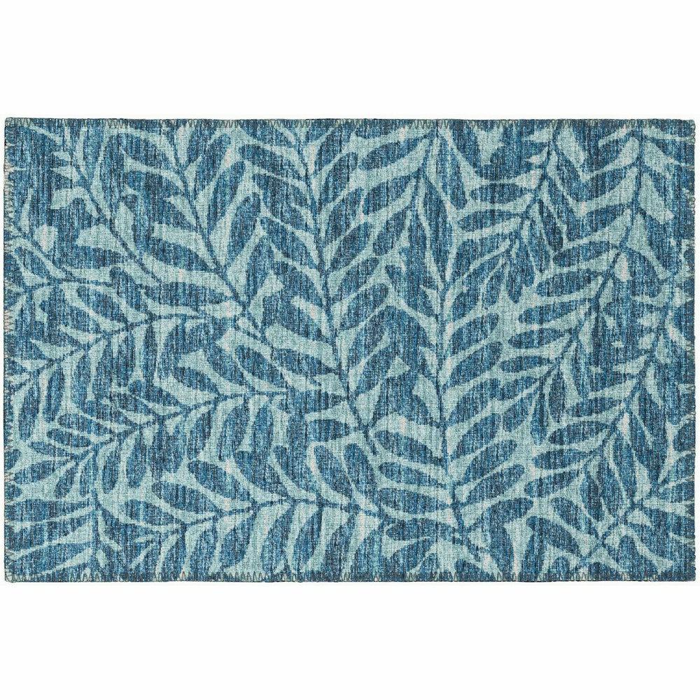 Sedona Leaf Patterned Polyester Area Rug | Plow & Hearth