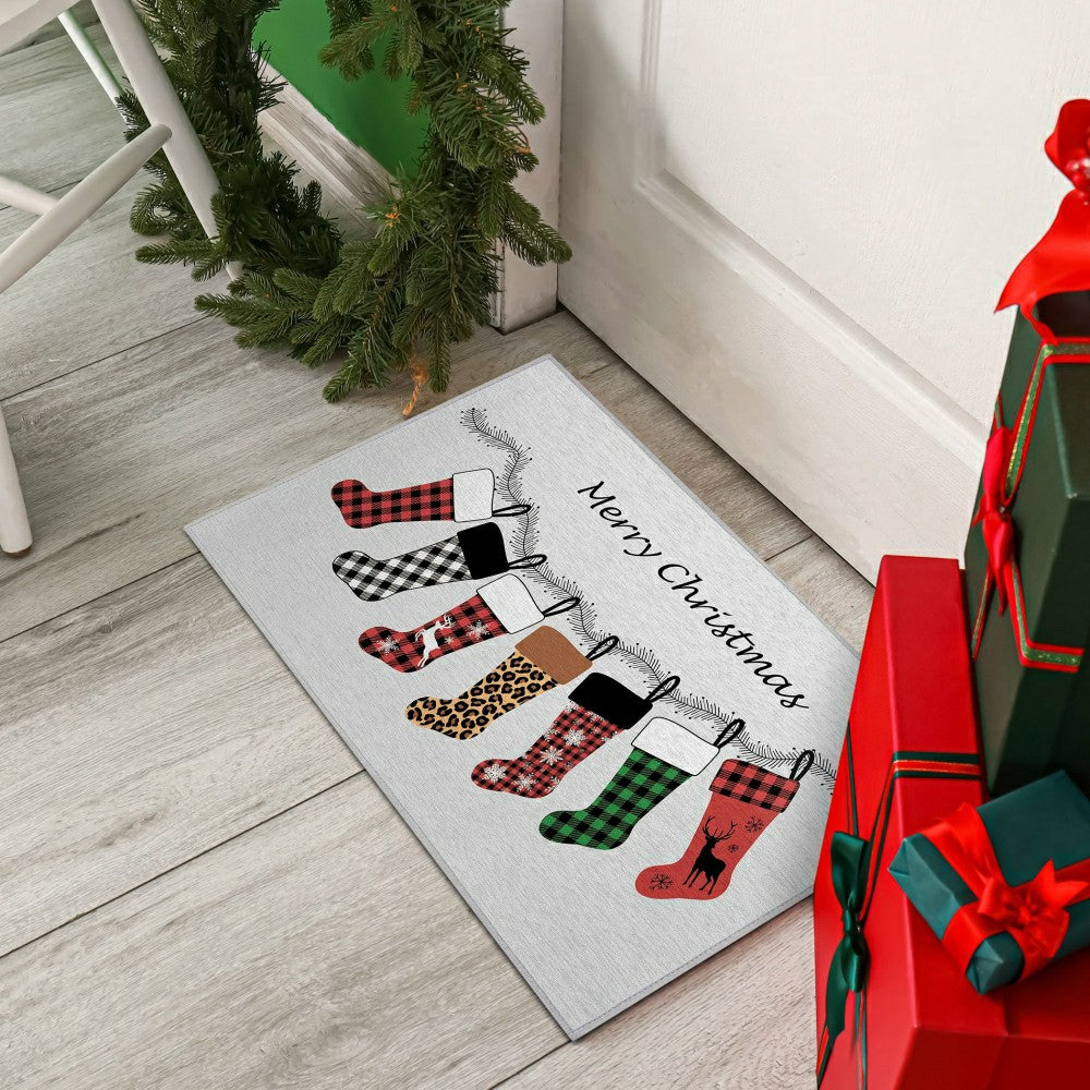 Wonderland Stockings Polyester Area Rug | Plow & Hearth