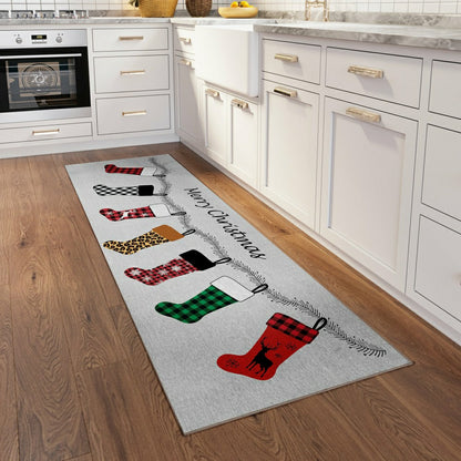 Wonderland Stockings Polyester Area Rug | Plow & Hearth