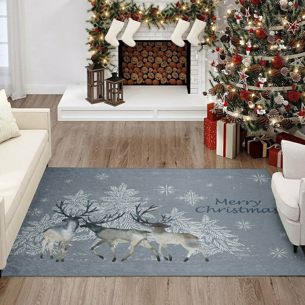Wonderland Grey Polyester Area Rug | Plow & Hearth