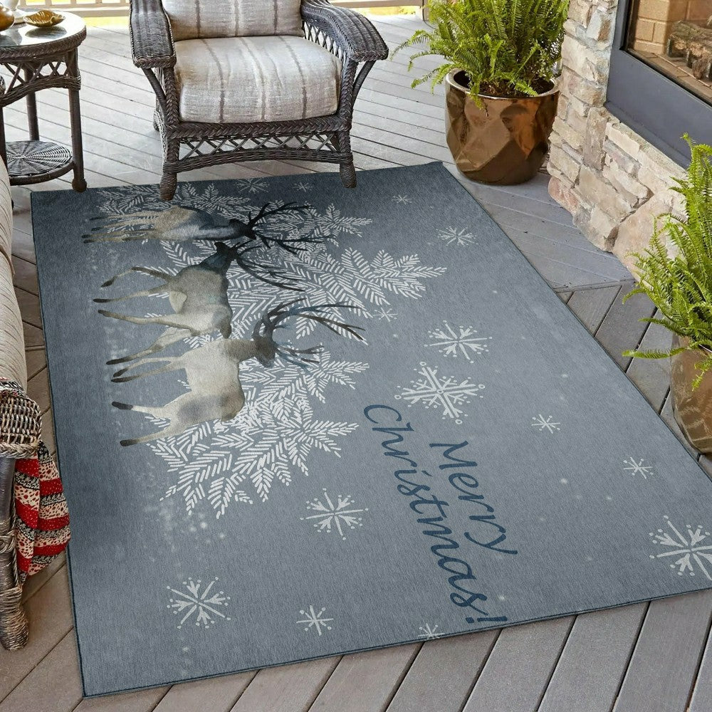 Wonderland Grey Polyester Area Rug | Plow & Hearth
