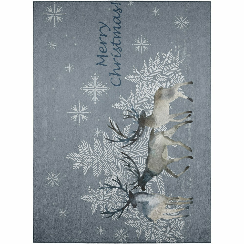 Wonderland Grey Polyester Area Rug | Plow & Hearth