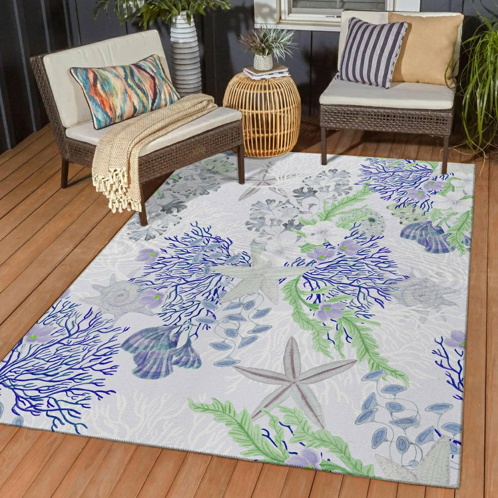 Seabreeze Reef Polyester Area Rug | Plow & Hearth