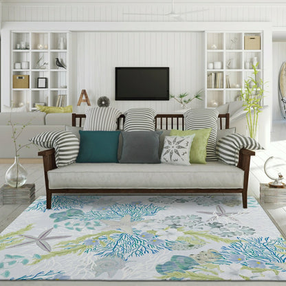 Seabreeze Reef Polyester Area Rug | Plow & Hearth