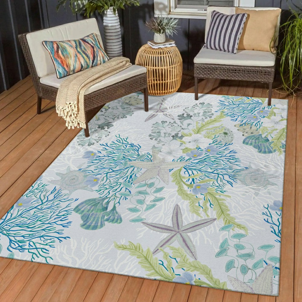 Seabreeze Reef Polyester Area Rug | Plow & Hearth
