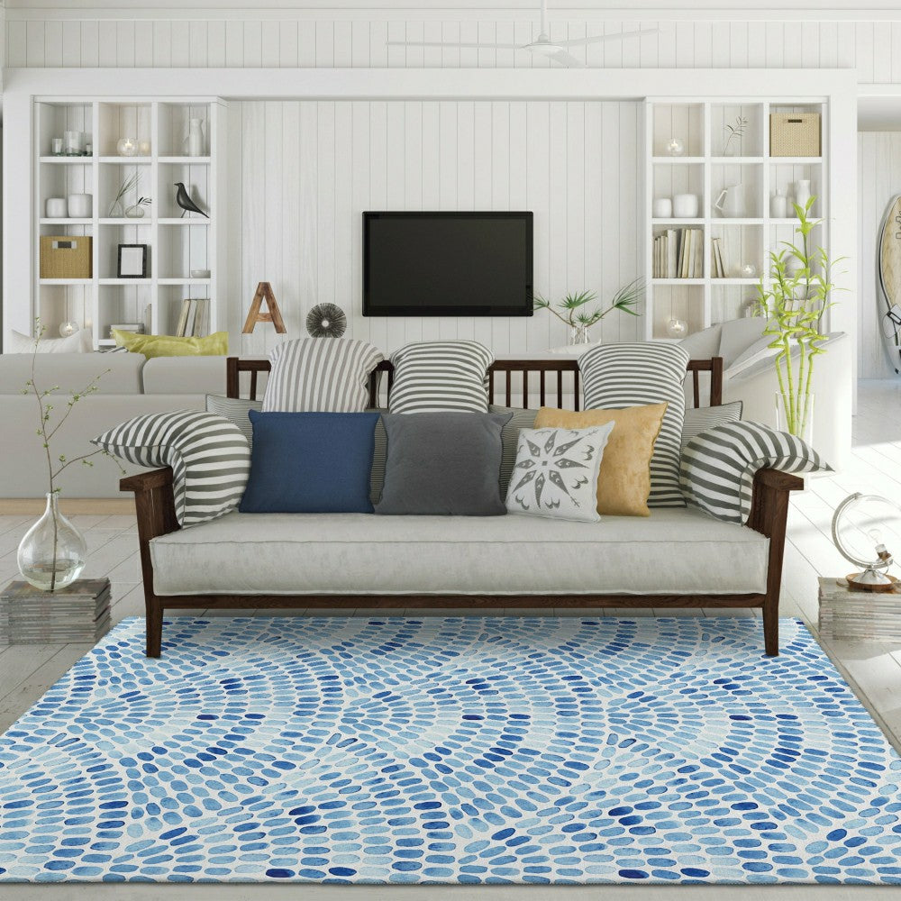 Seabreeze Mosaic Polyester Area Rug | Plow & Hearth
