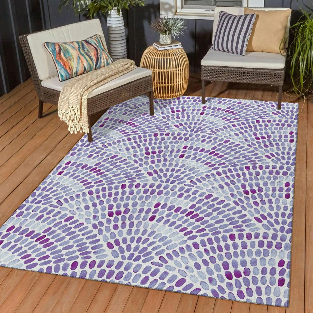 Seabreeze Mosaic Polyester Area Rug | Plow & Hearth