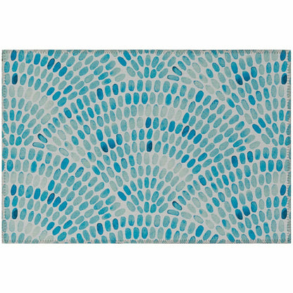 Seabreeze Mosaic Polyester Area Rug | Plow & Hearth