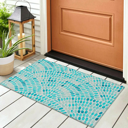 Seabreeze Mosaic Polyester Area Rug | Plow & Hearth