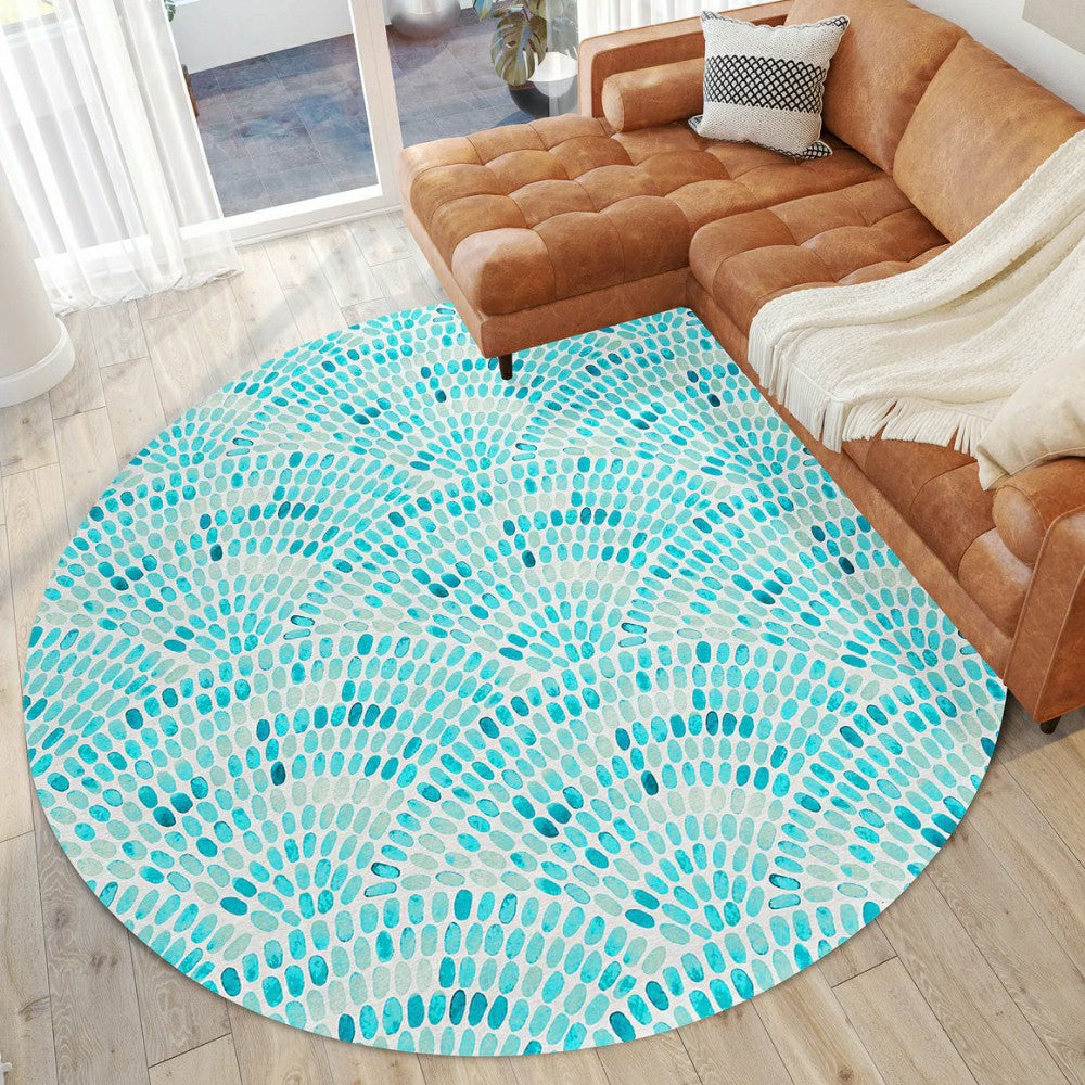 Seabreeze Mosaic Polyester Area Rug | Plow & Hearth