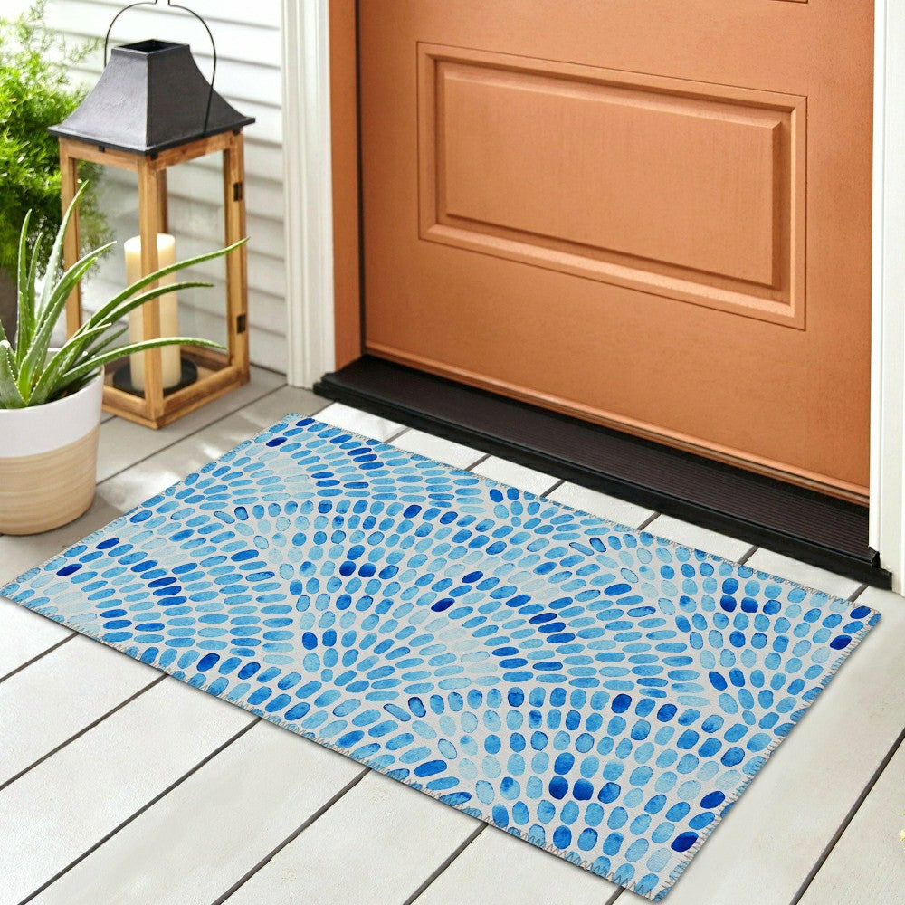 Seabreeze Mosaic Polyester Area Rug | Plow & Hearth