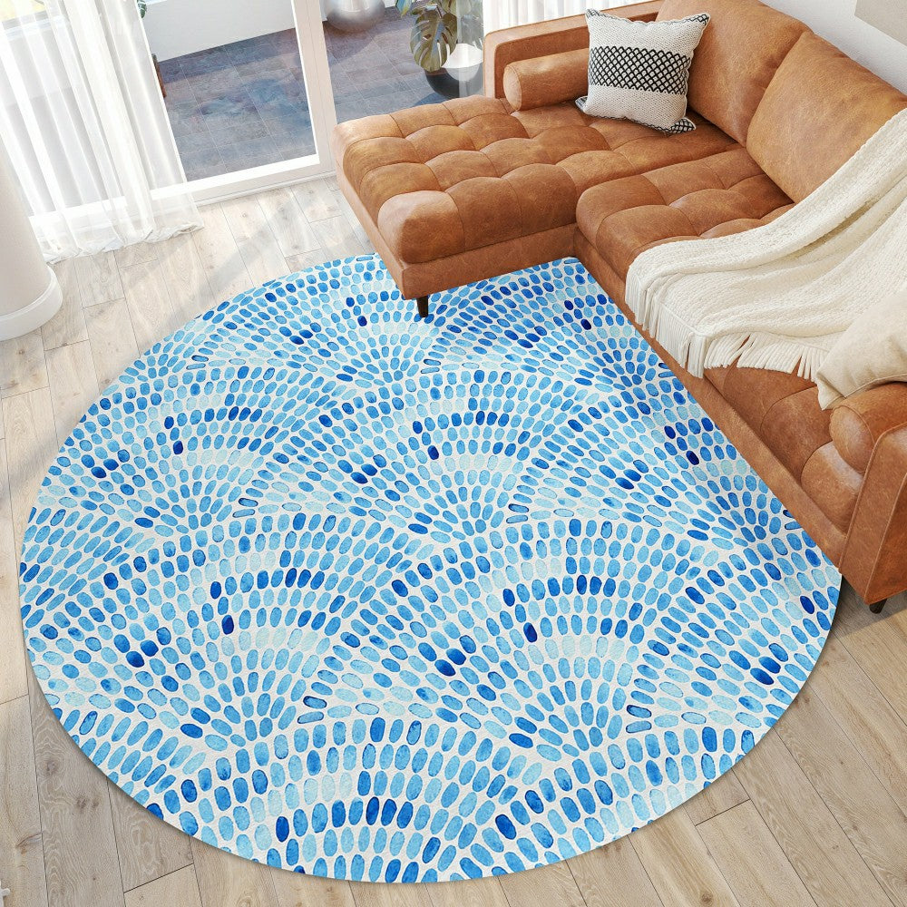 Seabreeze Mosaic Polyester Area Rug | Plow & Hearth