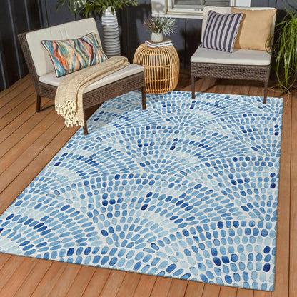 Seabreeze Mosaic Polyester Area Rug | Plow & Hearth
