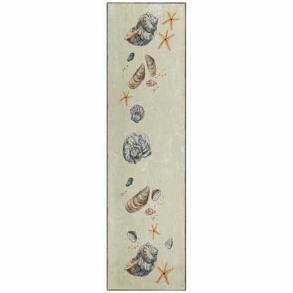 Seabreeze Seashell Polyester Area Rug | Plow & Hearth