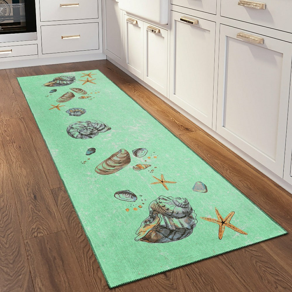 Seabreeze Seashell Polyester Area Rug | Plow & Hearth