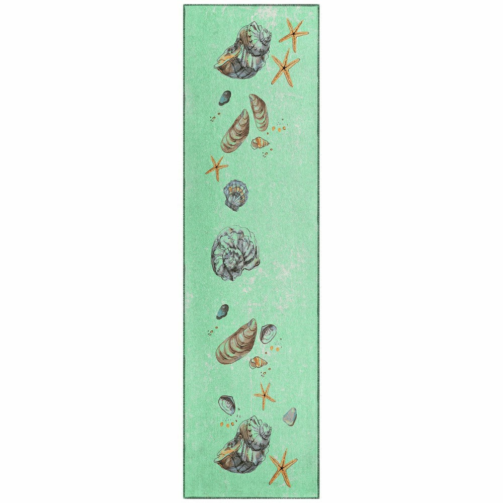 Seabreeze Seashell Polyester Area Rug | Plow & Hearth