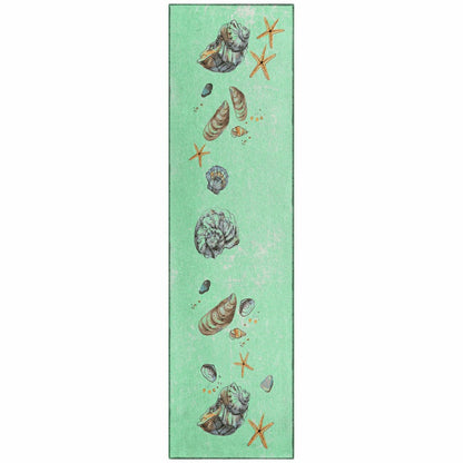 Seabreeze Seashell Polyester Area Rug | Plow & Hearth