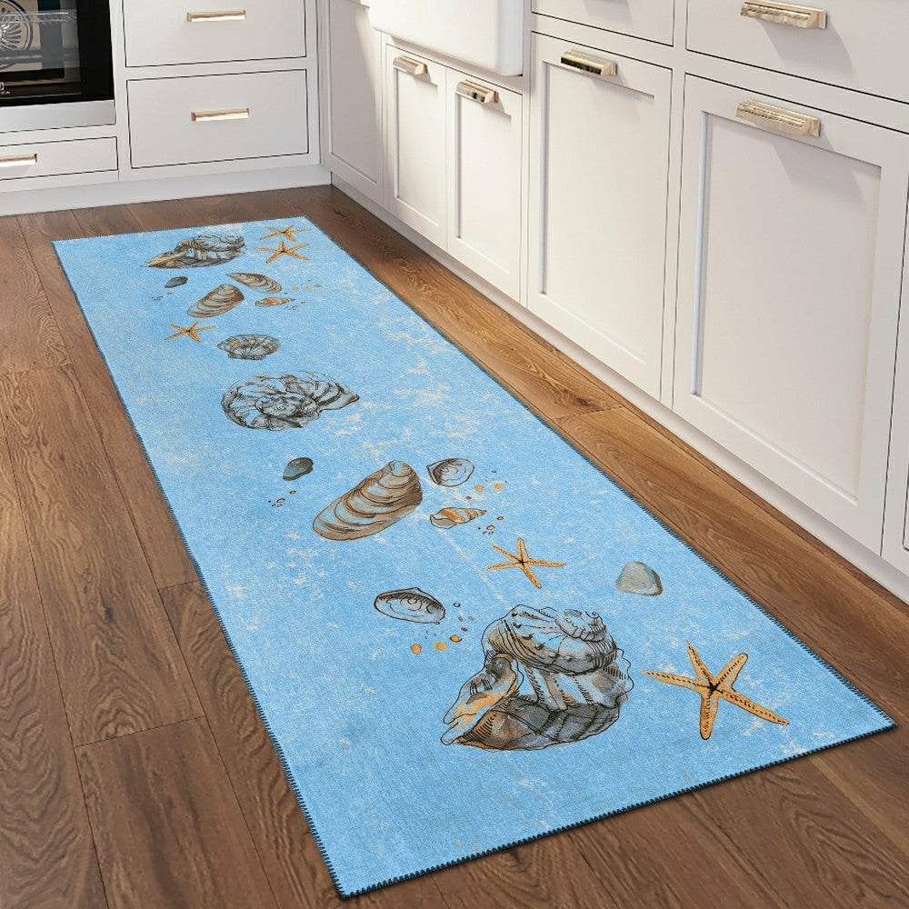 Seabreeze Seashell Polyester Area Rug | Plow & Hearth