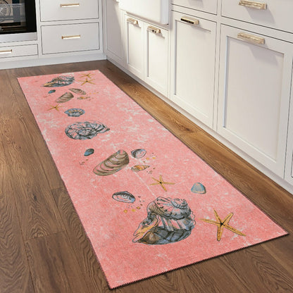 Seabreeze Seashell Polyester Area Rug | Plow & Hearth