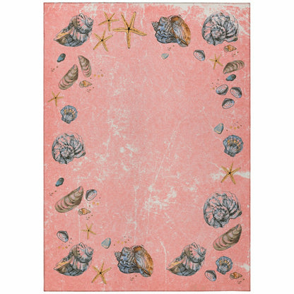 Seabreeze Seashell Polyester Area Rug | Plow & Hearth