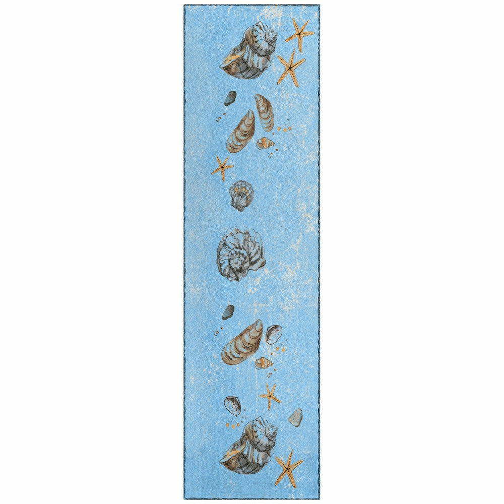 Seabreeze Seashell Polyester Area Rug | Plow & Hearth