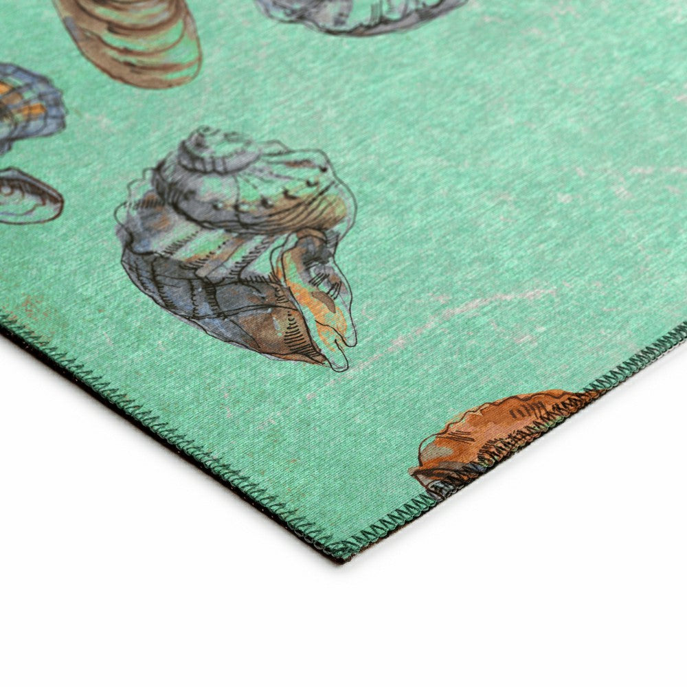 Seabreeze Seashell Polyester Area Rug | Plow & Hearth