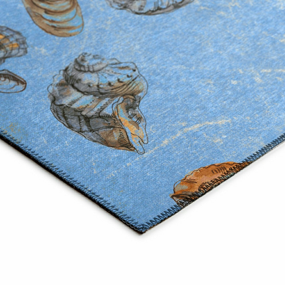 Seabreeze Seashell Polyester Area Rug | Plow & Hearth