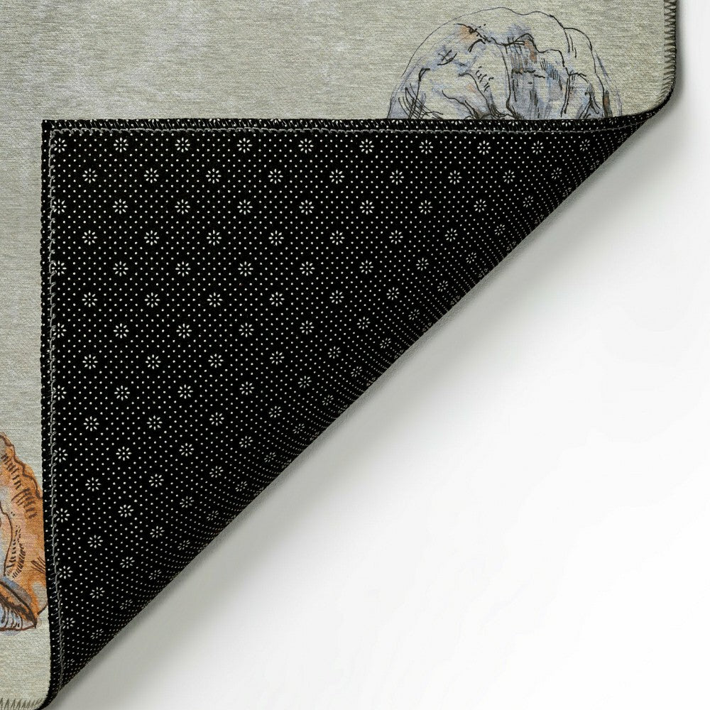 Seabreeze Seashell Polyester Area Rug | Plow & Hearth