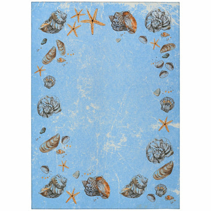 Seabreeze Seashell Polyester Area Rug | Plow & Hearth