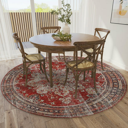 Jericho Red Polyester Area Rug | Plow & Hearth